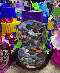 Monster jam three tier pinata with balls