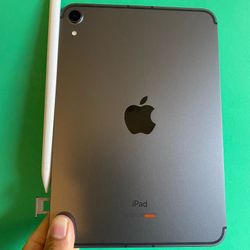 Apple Ipad Mini 6th Generation (2021/ 8.3” Liquid Retina ) 64GB WiFi + cellular (5G Unlocked) with pen, case & Accessories (256GB $569) 