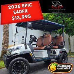 2026 EPIC e40FX Street Ready Golf Cart