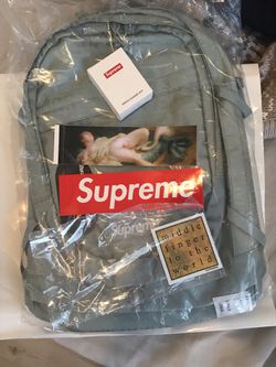 supreme SS19 backpack with accessories