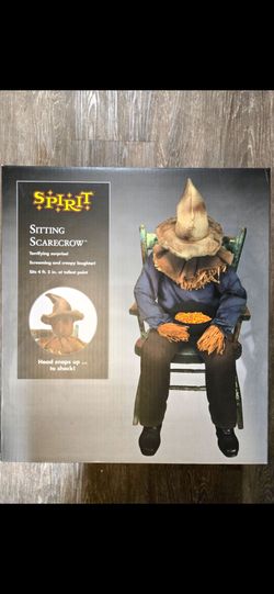 Scary Sitting Scarecrow