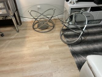 Chrome Glass Tables OBO