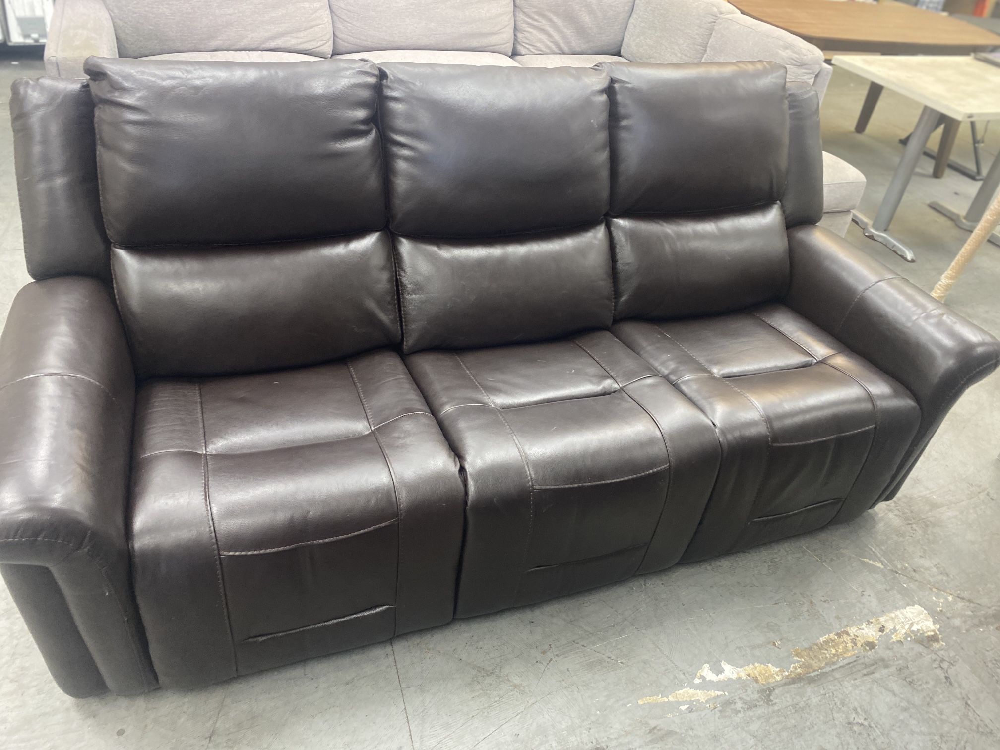 Alba Leather Power Reclining Sofa with Power Headrests