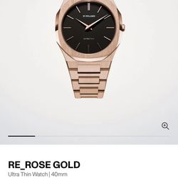D1 Milano Rose Gold Ultra Thin 40mm