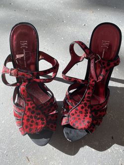 Inc Red Polka Dot Heels