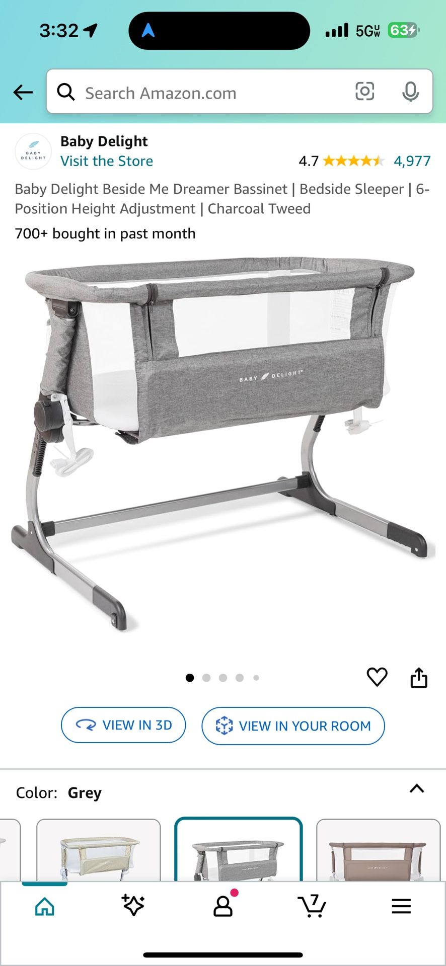 Baby Delight Beside Me Dreamer Bassinet Bedside Sleeper 6 Position Height Adjustment,All Products : American Fashion Style Bags On Sale