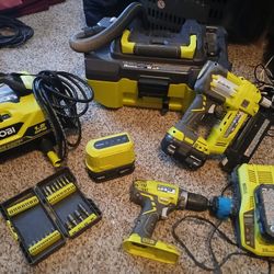 Ryobi Combo Fast Charger And A Few Batteries Are Included 