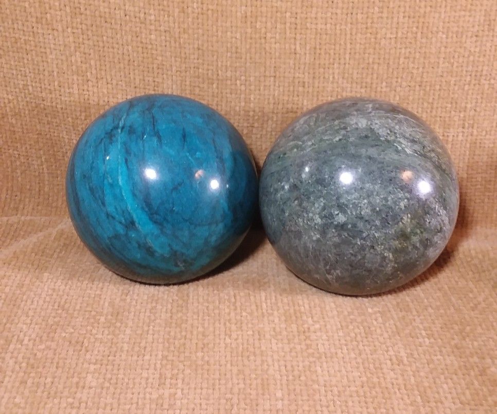 Vintage Andrea By Sadek Marble Spheres/Balls