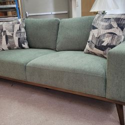 Green Mid-Century Modern Sofa (Couch)