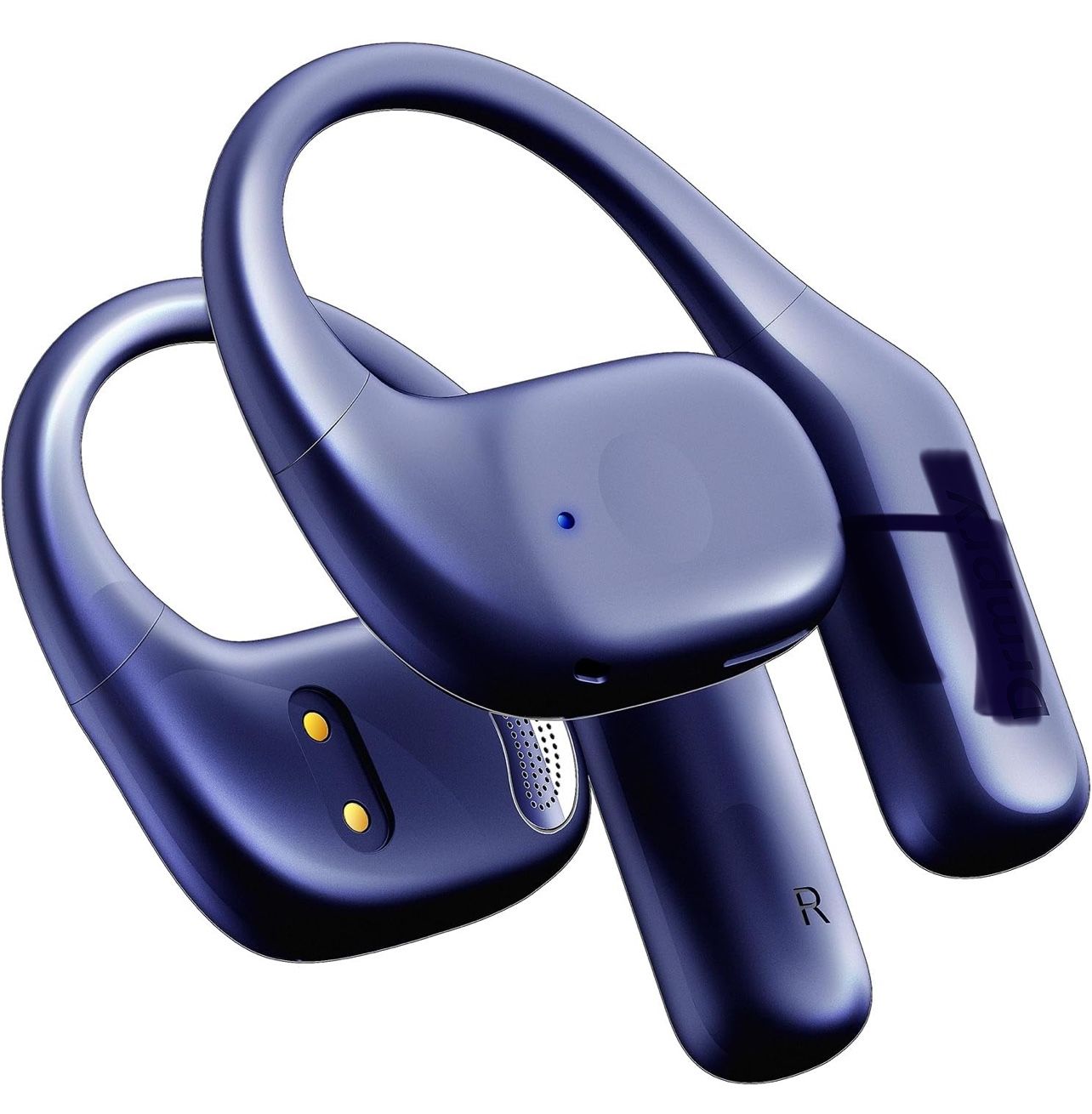 Open Ear Headphones Wireless Bluetooth 5.3, Open Ear Earbuds, Up to 48 Hours Playtime with Charging Case for Sport & Running Black Blue