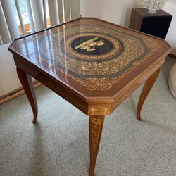VIntage Sorrento Italian Inlaid Wood Gaming Table