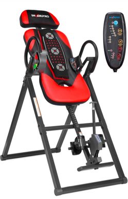 Model AR Advanced Heat and Massage Heavy Duty Deluxe Inversion Table,320 lb Capacity,Gray/Black
