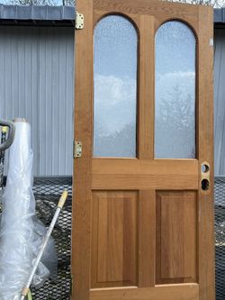Entrance Door , Brown Inside , Red Outside