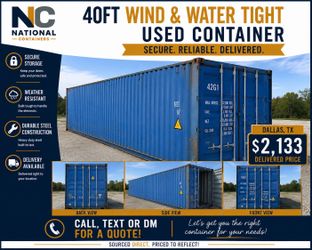 40FT Wind & Water Tight Shipping Container – Dallas, TX