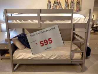 NEW- Twin over Twin Bunk Bed on SALE!!!