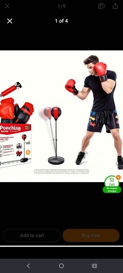 Boxing gloves and stand