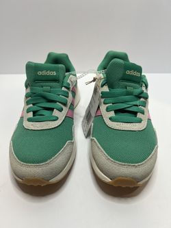 Adidas Run 60s 4.0 Women's Green Pink Beige Textile Suede Sneakers JR6(contact info removed)