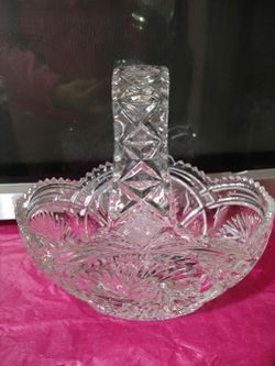 Crystal Basket With Handle