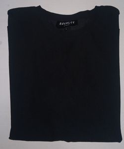 Royalty by Maluma Black Ribbed  Shirt XL Excellent Used Condition