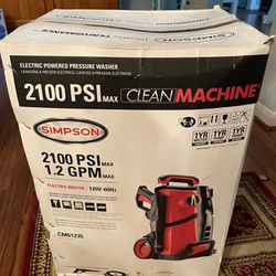 Simpson 2,100 PSI Clean Machine Pressure Washer