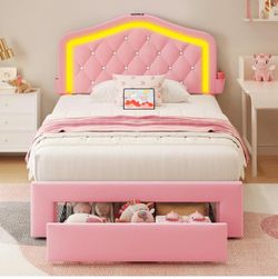 Twin Bed Frame with Mattress