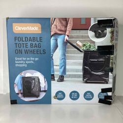 CleverMade Foldable Tote Bag On Wheels 