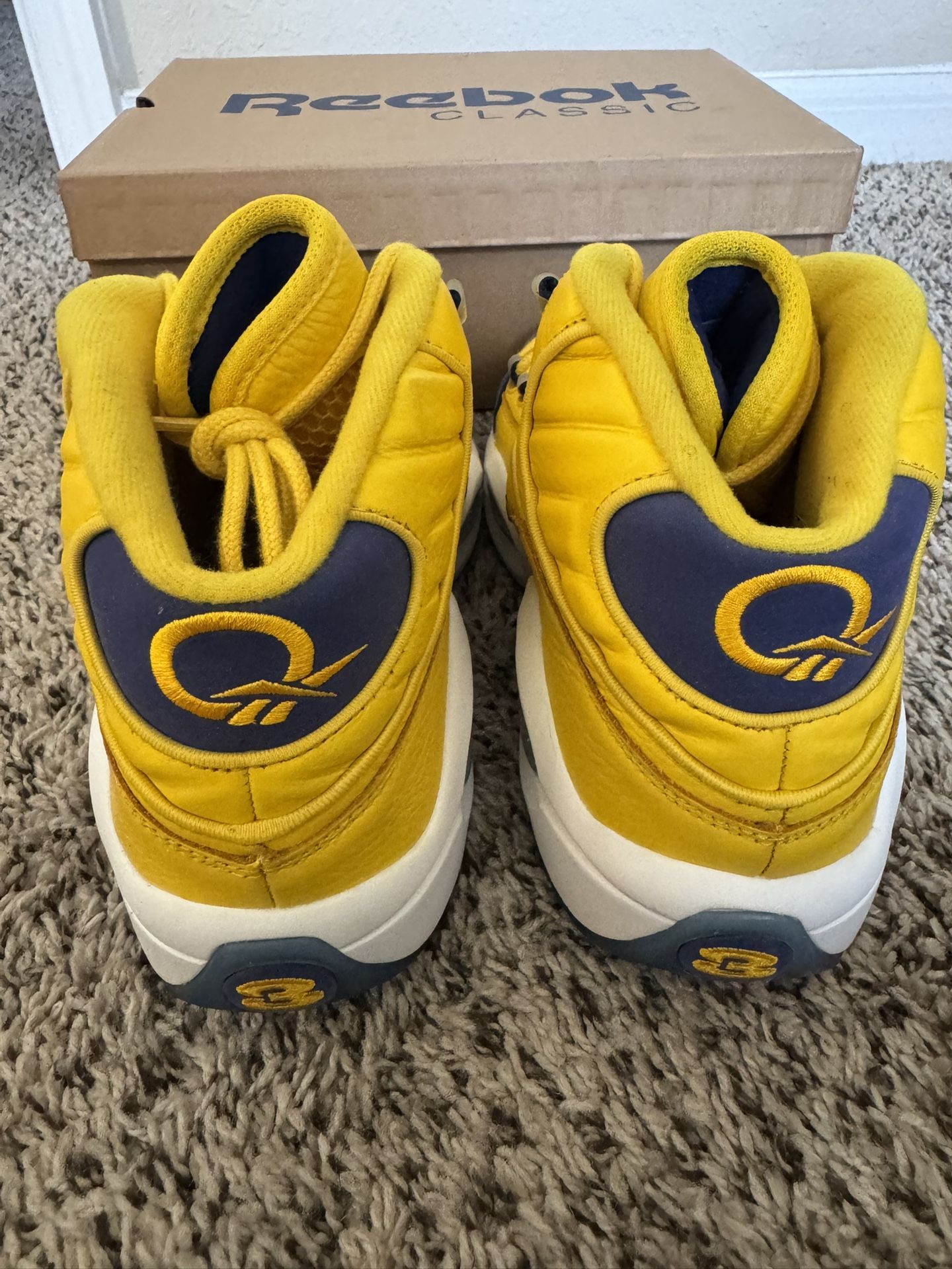 RETRO DS REEBOK QUESTION MID ALLSTAR SZ10 Blue Toe Pump Iversons Dee Brown Shaq Instapump Kamikaze