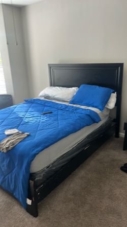 queens size bed with dresser
