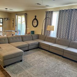 7 Piece Sectional With Chaise  Lounger