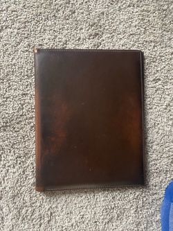 Brown Leather Portfolio Folio Cover