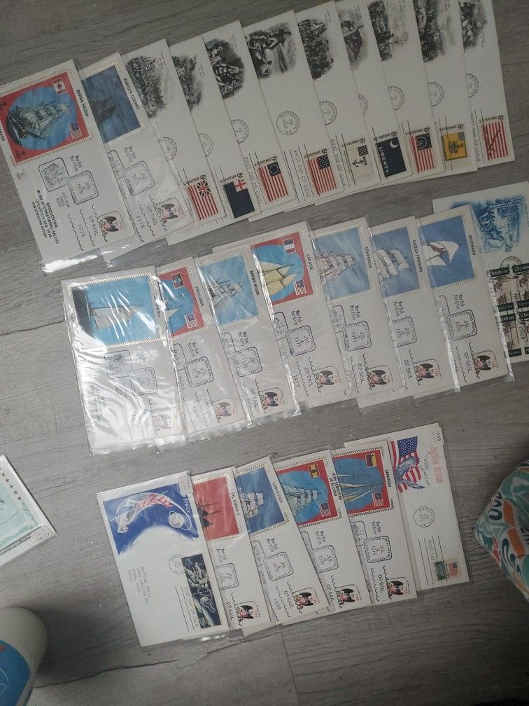 First Issuance Envelops Along With Old Stamps