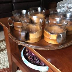 Antique Coffee/tea Wooden Cups