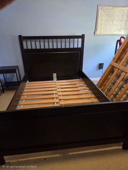 IKEA Bed Full and 6 Drawer Dresser - Black Set