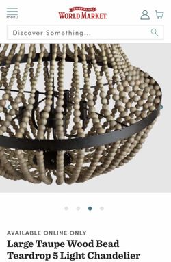 Wood Bead Chandelier