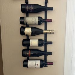 Six Bottle Wall Mounted Wine Rack