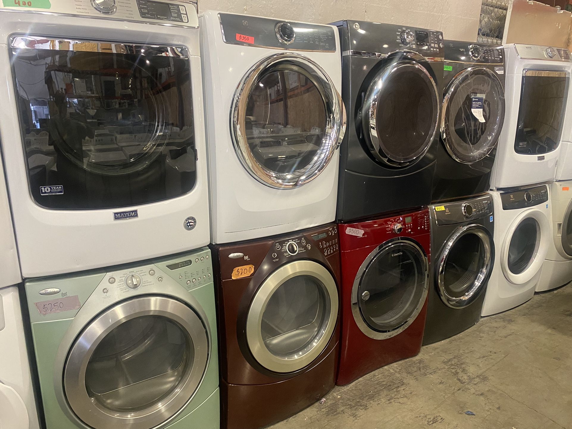 Dryer Dryers Electric Gas Front Load Top Load Free Cords Attachments Warranty 