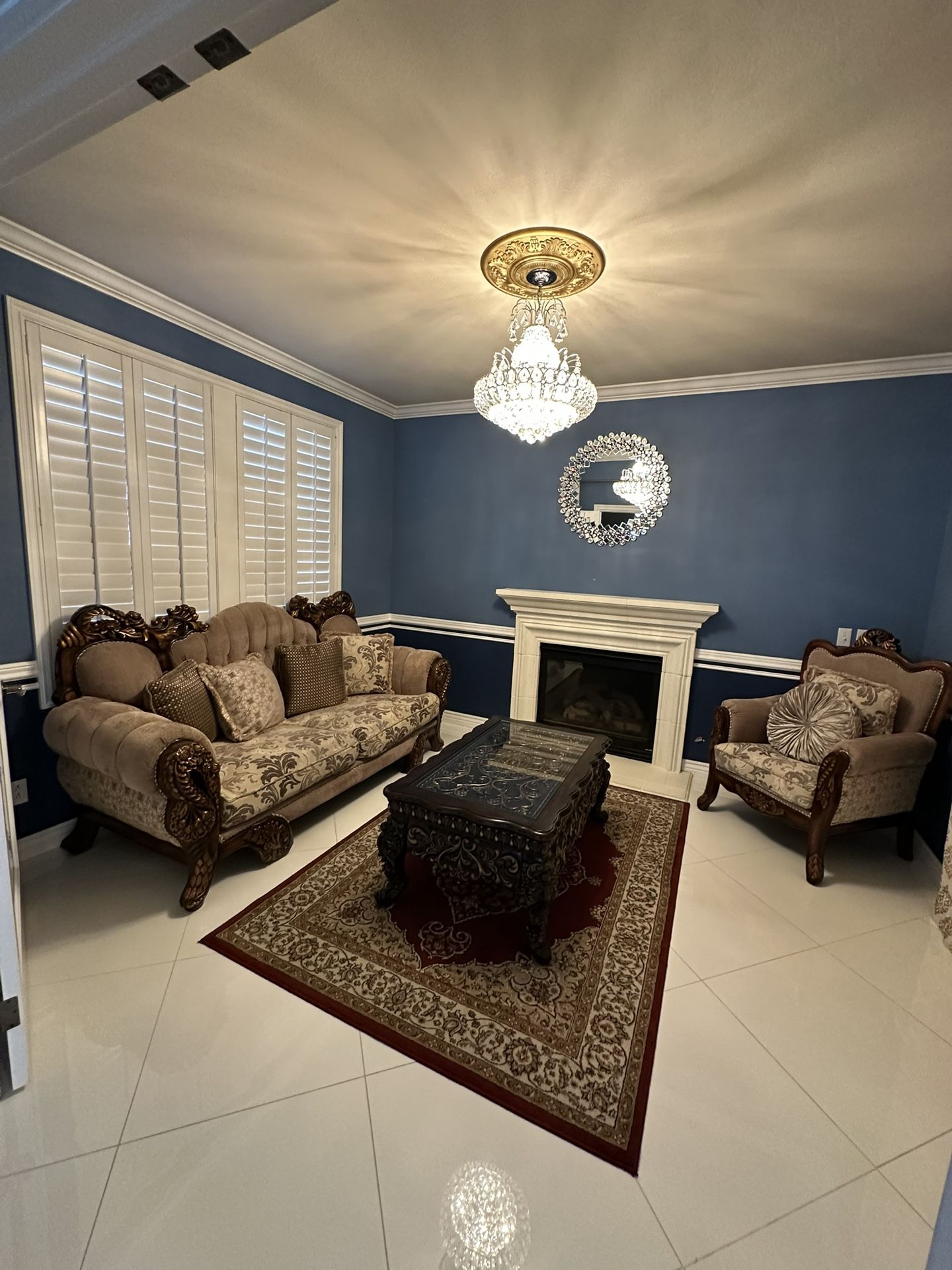 Ornate Living Room Furniture Set