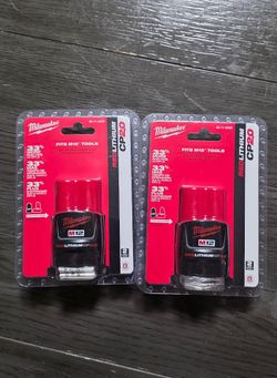 2-Milwaukee M12 REDLITHIUM CP2.0 Compact Battery Pack (Model 48-11-2420