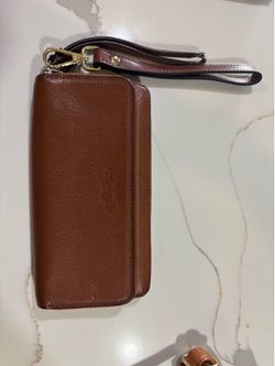 Coach wallet double zipper
