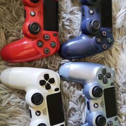 PS4 Controller Lot Of 7 (4 Sony, 3 Nacon) All Stick Drift