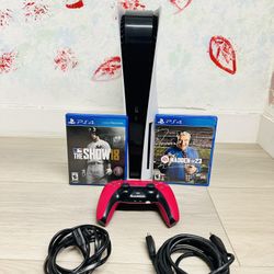 Sony PlayStation 5 - 825GB , Bonus 2 Games ( Used Very New  )