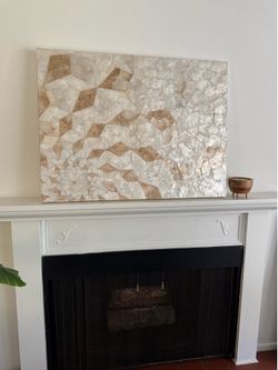 Z Gallerie Mother of Pearl Wall Decor Art Canvas