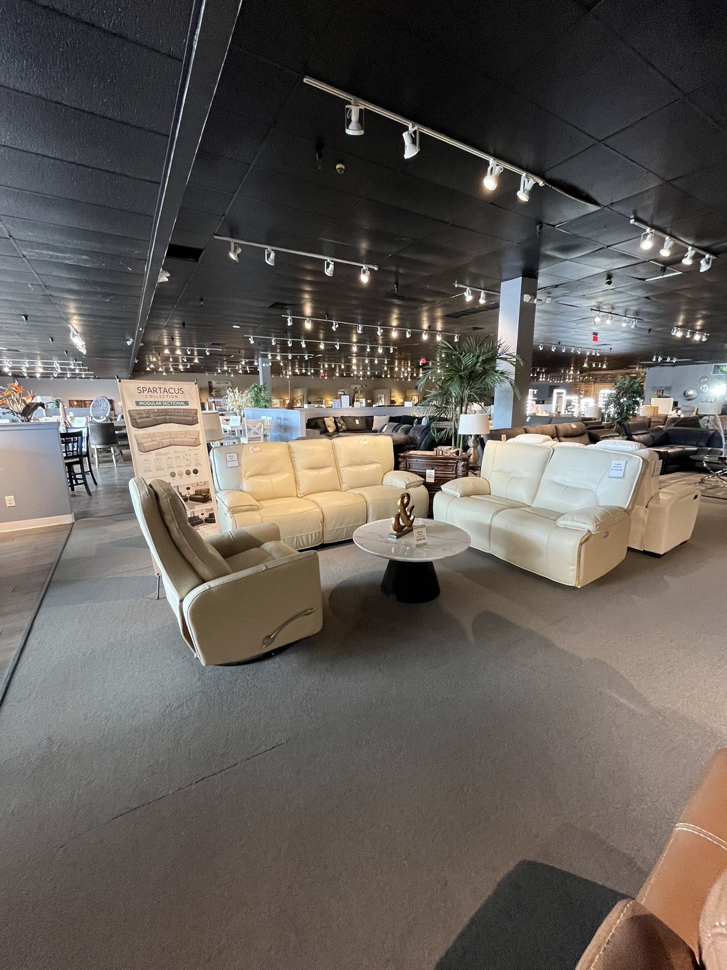 Beige Power Reclining Sofa And Loveseat