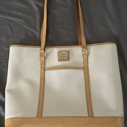Dooney & Bourke White Textured Leather Tote Bag