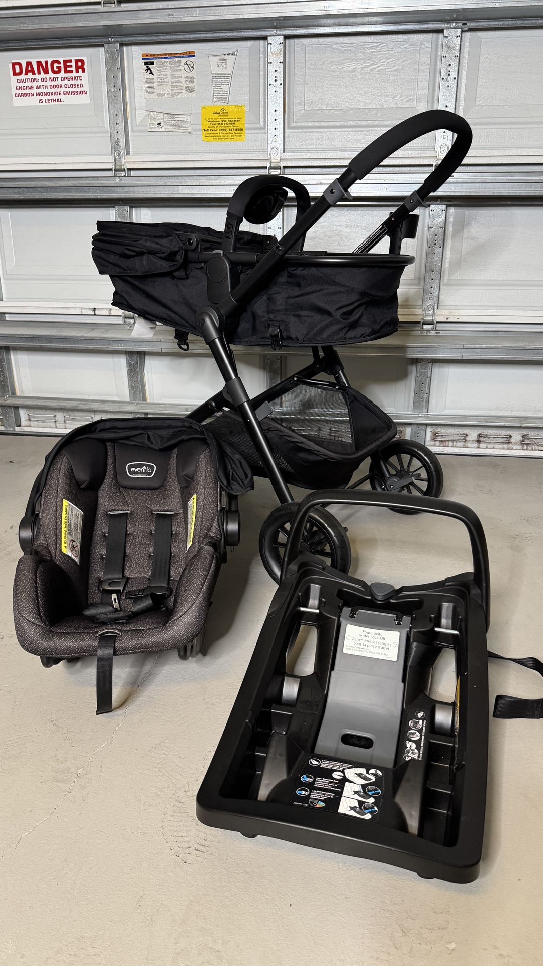 Pickup!! Evenflo Pivot Infant Stroller + Bassinet + CarSeat