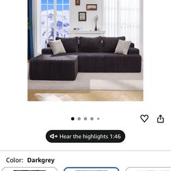 Modular Sectional Sofa 96“ L-Shape Couch with Deep Seat No assemble Sectional Couches for Living Room, Boneless Couch with Oversized Chaise