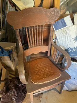 Vintage Chair With Leather Seat