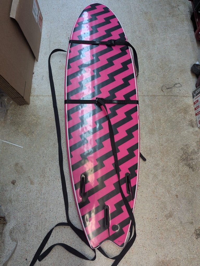 Wave Bandit Performer Pintail Pink Surfboard