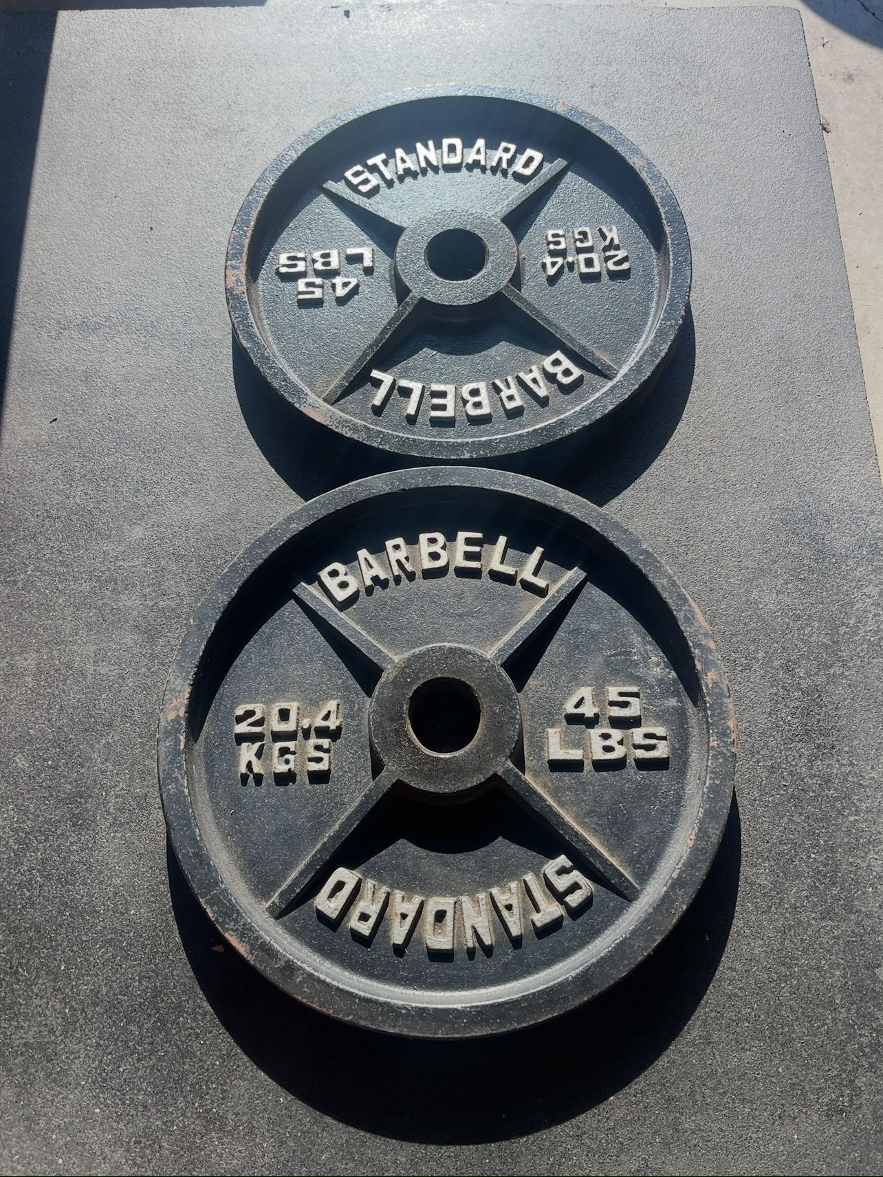 45 lbs Olympic Weights Plates…. Home Gym Fitness…. I have few different sets