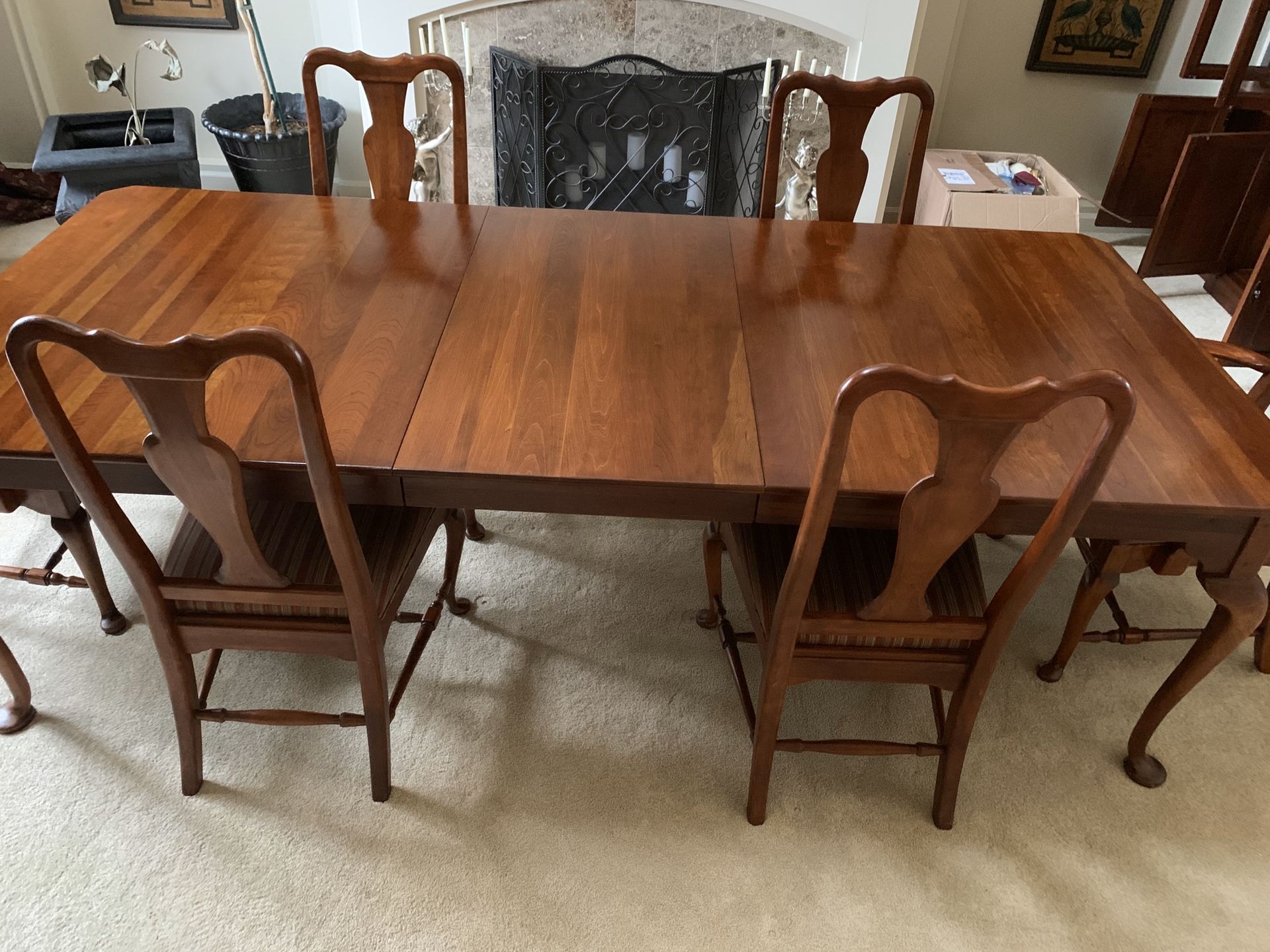 Rare! Bob Timberlake Lexington Dining Table 6 Chairs 2 leaf inserts for